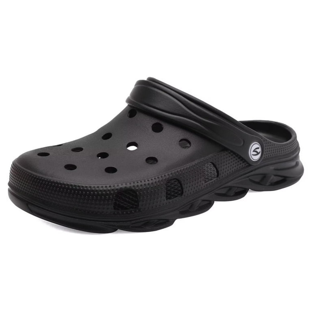 Outdoor Comfort Slip-On Black Clogs